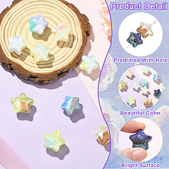 10шт 10 цвета прозрачные акриловые бусины&nbsp;OACR-CJ0002-62