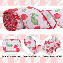 15 ярд полиэстеровой ленты с вишневым узором&nbsp;OCOR-ME0001-53