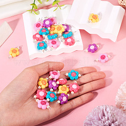 30 шт. 5-х цветные акриловые бусины-подвески-соединители&nbsp;PALLOY-TAC0195