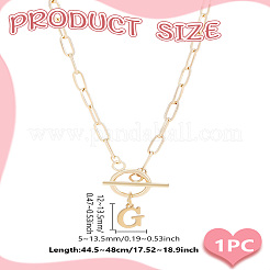 Ожерелья с подвесками в виде букв из нержавеющей стали 304&nbsp;NJEW-LP0001-52G-G