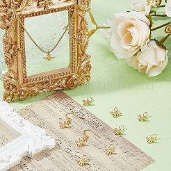 10шт латунные микропаве прозрачные кубические циркониевые подвески&nbsp;ZIRC-HS0001-01