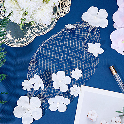 1шт. цветочная сетчатая фата для невесты&nbsp;AJEW-CY0001-88