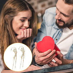 4 шт. 4-х видов серьги-клипсы с кристаллами и стразами в виде бабочек&nbsp;EJEW-HY0001-05