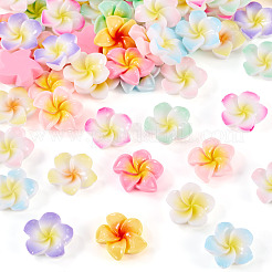 84 шт. 12 стиля кабошонов из непрозрачной смолы цвета плюмерии&nbsp;RESI-TA0004-32