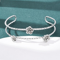 Браслеты-манжеты из нержавеющей стали 304 для женщин&nbsp;BJEW-P377-03P