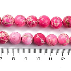 Нити бусин из окрашенного натурального регалита/императорской яшмы/морского осадка яшмы&nbsp;X-G-B124-C03-02