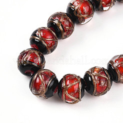 Бусины ручной работы бусины золотого песка&nbsp;LAMP-N026-01C