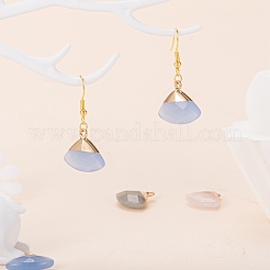 12 шт. 6 стильные гальванические подвески из натуральных драгоценных камней&nbsp;G-LS0002-01