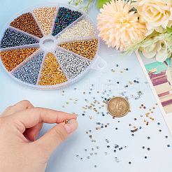 10 стиль 6660 шт стеклянные бусины&nbsp;SEED-HY0001-16