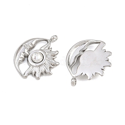 Подвески из нержавеющей стали 304 со стразами&nbsp;STAS-Z166-24P-04