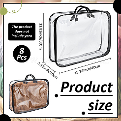 Прозрачные упаковочные ПВХ-пакеты с ручкой&nbsp;ABAG-WH0048-52