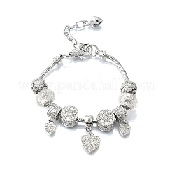 Сплав европейские бусины браслеты с подвесками&nbsp;BJEW-F495-15P