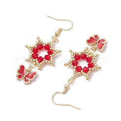 Цветок с бабочкой&nbsp;EJEW-MZ00417-05