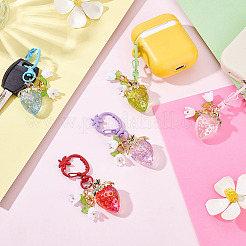 5шт. подвеска в виде клубники из акрила&nbsp;KEYC-GA00006-01