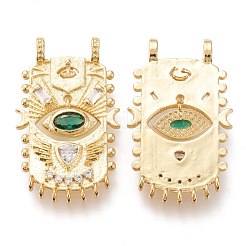 Латунные микро проложить кубического циркония подвески&nbsp;ZIRC-I044-09G