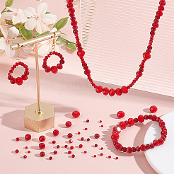 7 нити 7 стилей непрозрачных однотонных стеклянных бусин&nbsp;EGLA-GO0001-02A