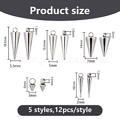 60 шт. 5 стиля подвески из нержавеющей стали 201&nbsp;STAS-DC0017-17