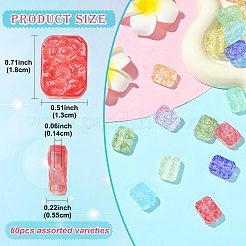 60 шт. Прозрачные стеклянные бусины&nbsp;EGLA-YW0005-31