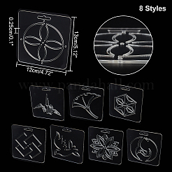 Акриловый пластиковый полый рисунок силуэт трафарет&nbsp;DIY-WH0204-79