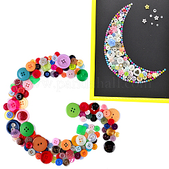 Пуговицы из смолы 300шт 2 цвета&nbsp;DIY-SP0003-98A