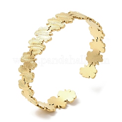 Браслеты-манжеты из нержавеющей стали 304&nbsp;BJEW-K267-02G