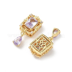 Латунные микро проложить кубического циркония бусы&nbsp;KK-Z139-03G