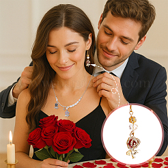 32 шт. подвески из двухцветного сплава со стразами. подвески-цветы&nbsp;FIND-PH0027-15