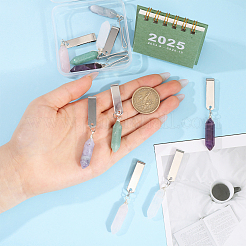 10 шт. 5 стиля подвески для обуви в виде пули из натурального зеленого авантюрина&nbsp;HJEW-CA00020