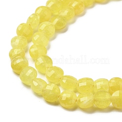 Природные окрашенные белого нефрита нитей бисера&nbsp;G-C179-A6mm-04