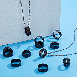 14 шт. набор из 7 колец из нержавеющей стали 304 размера&nbsp;RJEW-UN0002-90EB