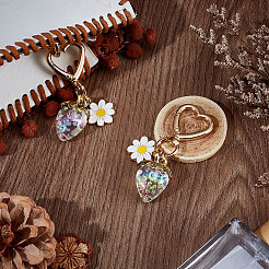 2 шт. цветочный сплав эмаль с акриловым брелоком в виде клубники&nbsp;KEYC-BBC0001-06B