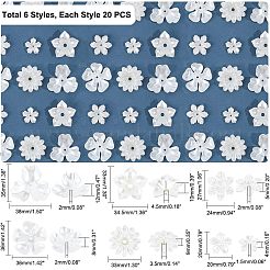 120 шт. 6 стильных колпачка для бусин из АБС-пластика с имитацией жемчуга&nbsp;OACR-NB0001-41