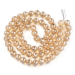 Гальванические стеклянные бусины&nbsp;EGLA-R041-8mm-09