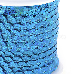 Бусины с пайеткой из экологически чистого пластика&nbsp;PVC-Q092-6mm-PA10