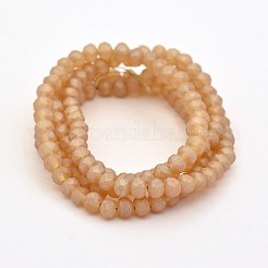 Полная радужная граненая нить стеклянных бусин рондель&nbsp;EGLA-J054-4x3mm-FR01