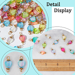 200шт 10 цвета прозрачные акриловые подвески&nbsp;PALLOY-GO00013