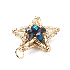 Подвески-звезды из стеклянных бусин&nbsp;PALLOY-MZ01078