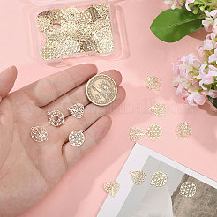 96 шт. 4 стиля подвески-соединители из латуни с филигранным покрытием&nbsp;KK-CA0002-89