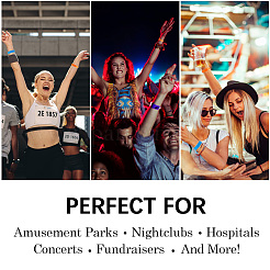 300шт. 10-х цветные одноразовые браслеты из синтетической бумаги и полипропилена&nbsp;BJEW-SP0001-08