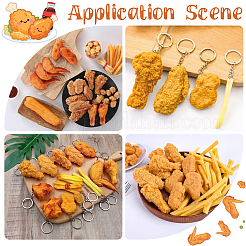 6 шт. искусственная пластиковая жареная куриная ножка модель&nbsp;DJEW-SC0001-17A