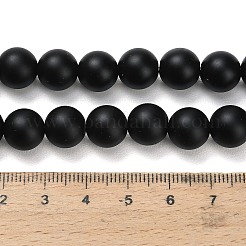 Натуральные бусины из черного оникса (окрашенные и нагретые)&nbsp;G-Z024-01B-10mm