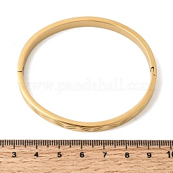 Браслеты на шарнирах из нержавеющей стали 304 с гравировкой в виде шеврона&nbsp;BJEW-D408-28G