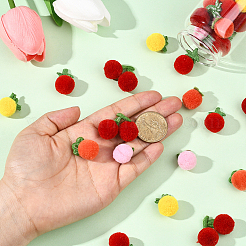 72шт 6 вида шерстяного фетра мяч&nbsp;AJEW-SC0031-38