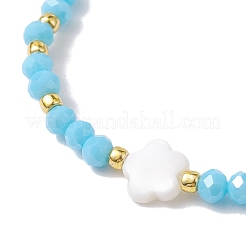 Эластичный браслет из натуральных ракушек&nbsp;BJEW-JB10183