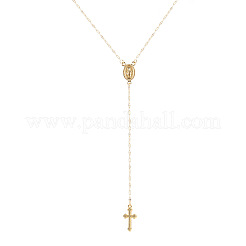 Ожерелья из четок с крестом и овалом из сплава для женщин&nbsp;WGC59F8-01