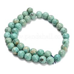 Бусы натуральная перуанская бирюза (яшма)&nbsp;G-L642-B08-10mm