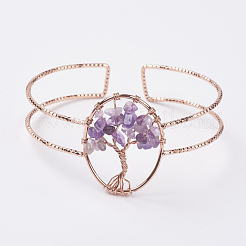 Браслеты из манжеты из природного камня из драгоценных камней&nbsp;BJEW-L624-A