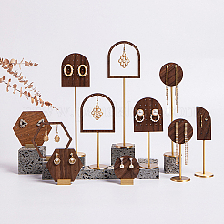 Подставка для серег из орехового дерева&nbsp;EDIS-WH0029-88A