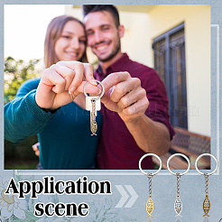 30шт 3-х цветные брелки из железа и сплава&nbsp;KEYC-PH01556