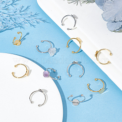 12 шт. 2-х цветная латунная фурнитура для открытого кольца-манжеты&nbsp;KK-UN0001-28